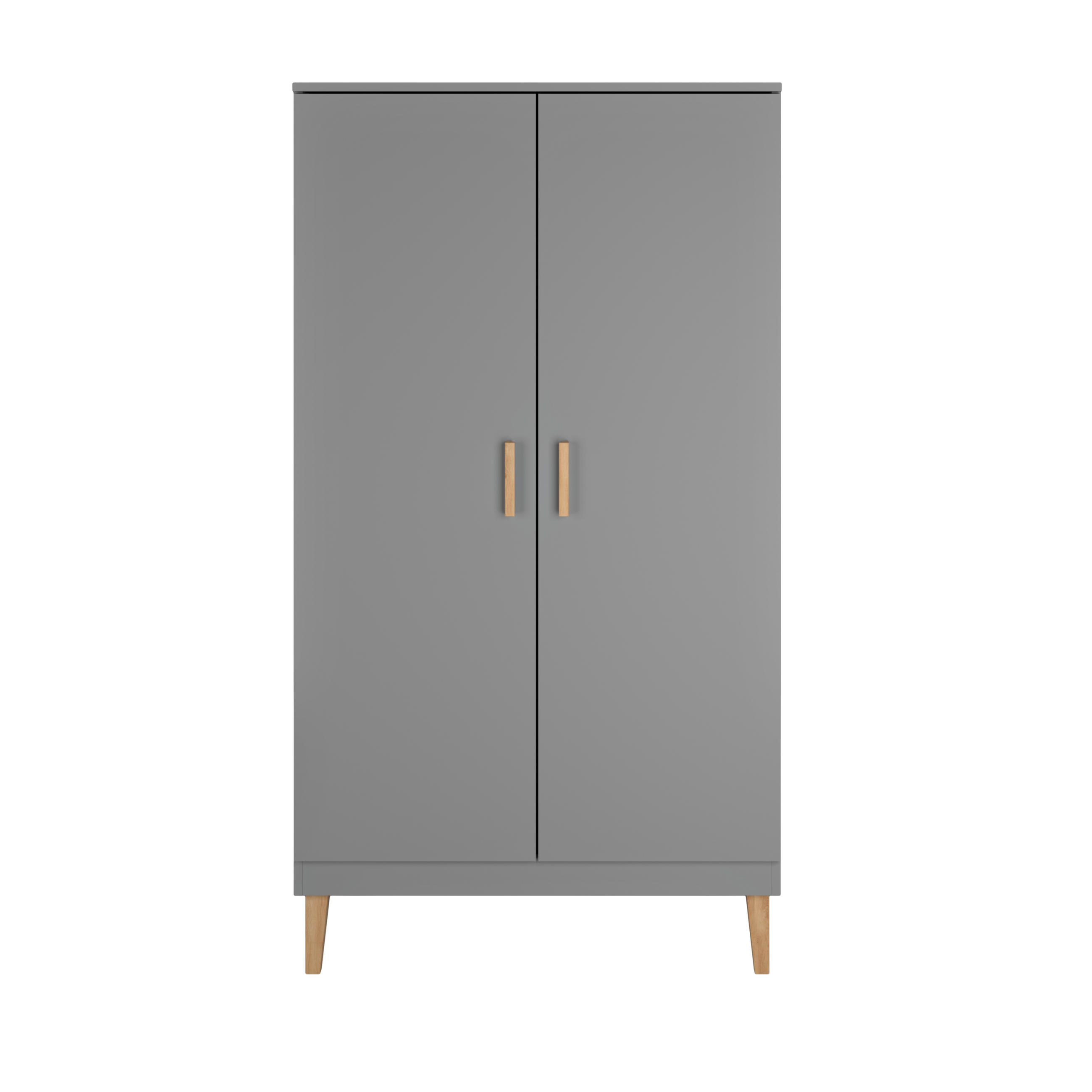 KINDERKLEIDERSCHRANK Kubi 55/184/100 - Grau, Holzwerkstoff (55/184/100cm) - Kocot Kids