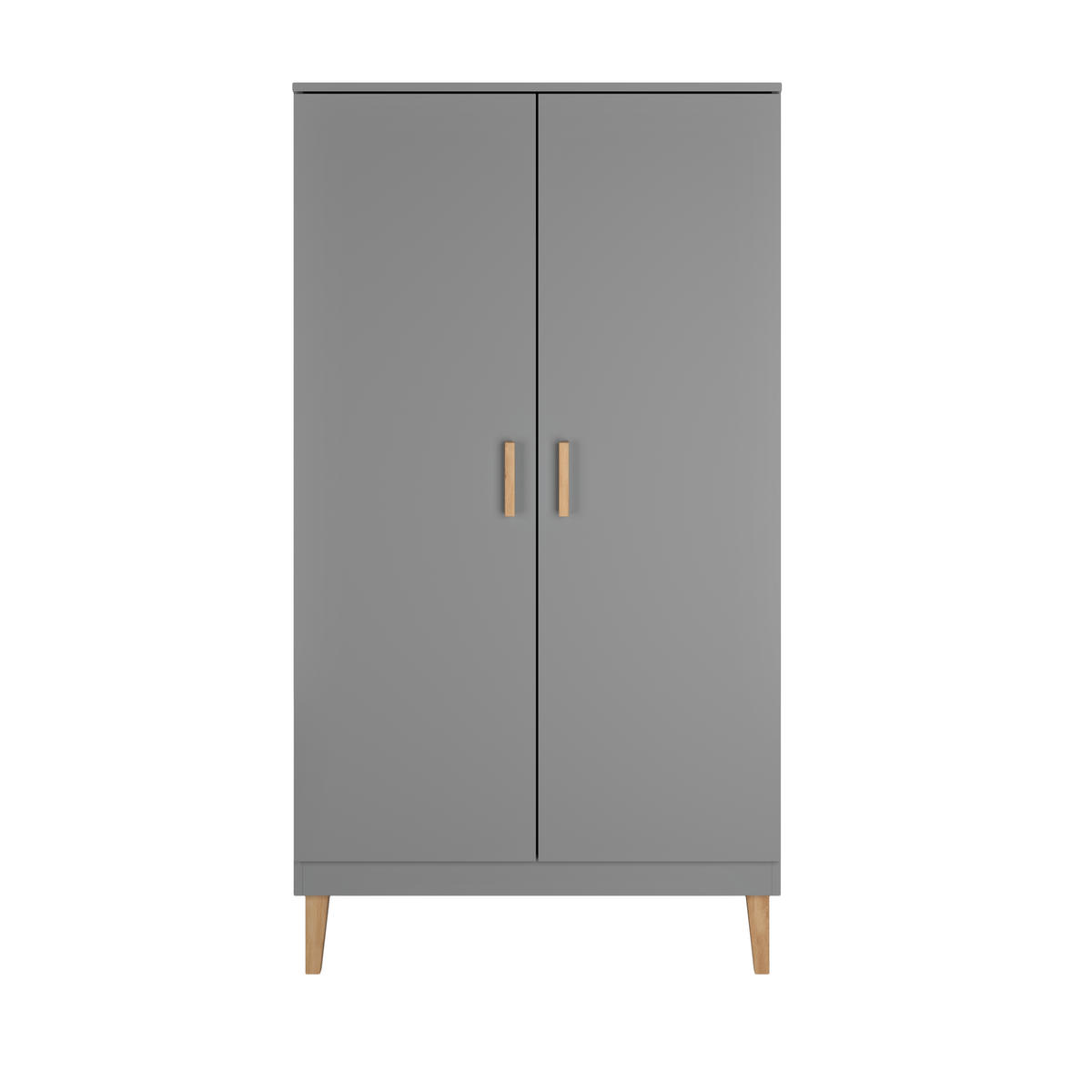 KINDERKLEIDERSCHRANK Kubi 55/184/100 - Grau, Holzwerkstoff (55/184/100cm) - Kocot Kids