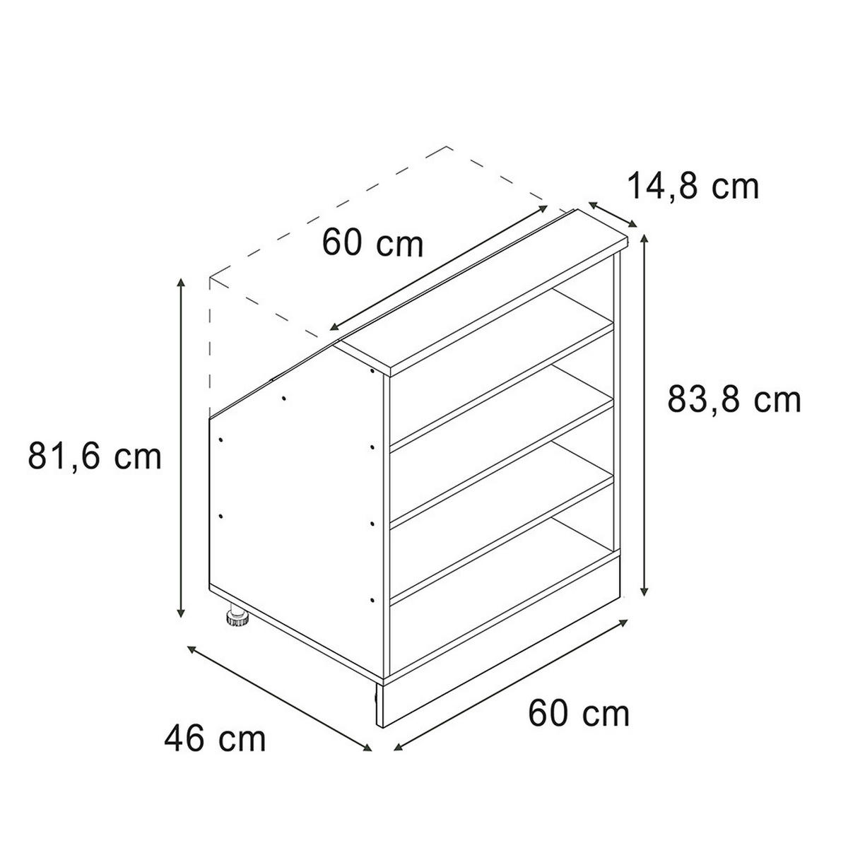 SKRIŇA POD ŠIKMÚ STRECHU Rion biely 60 x 81.6 cm so 4 priehradkami - biela, kompozitné drevo (60/83.8/46cm) - Vicco
