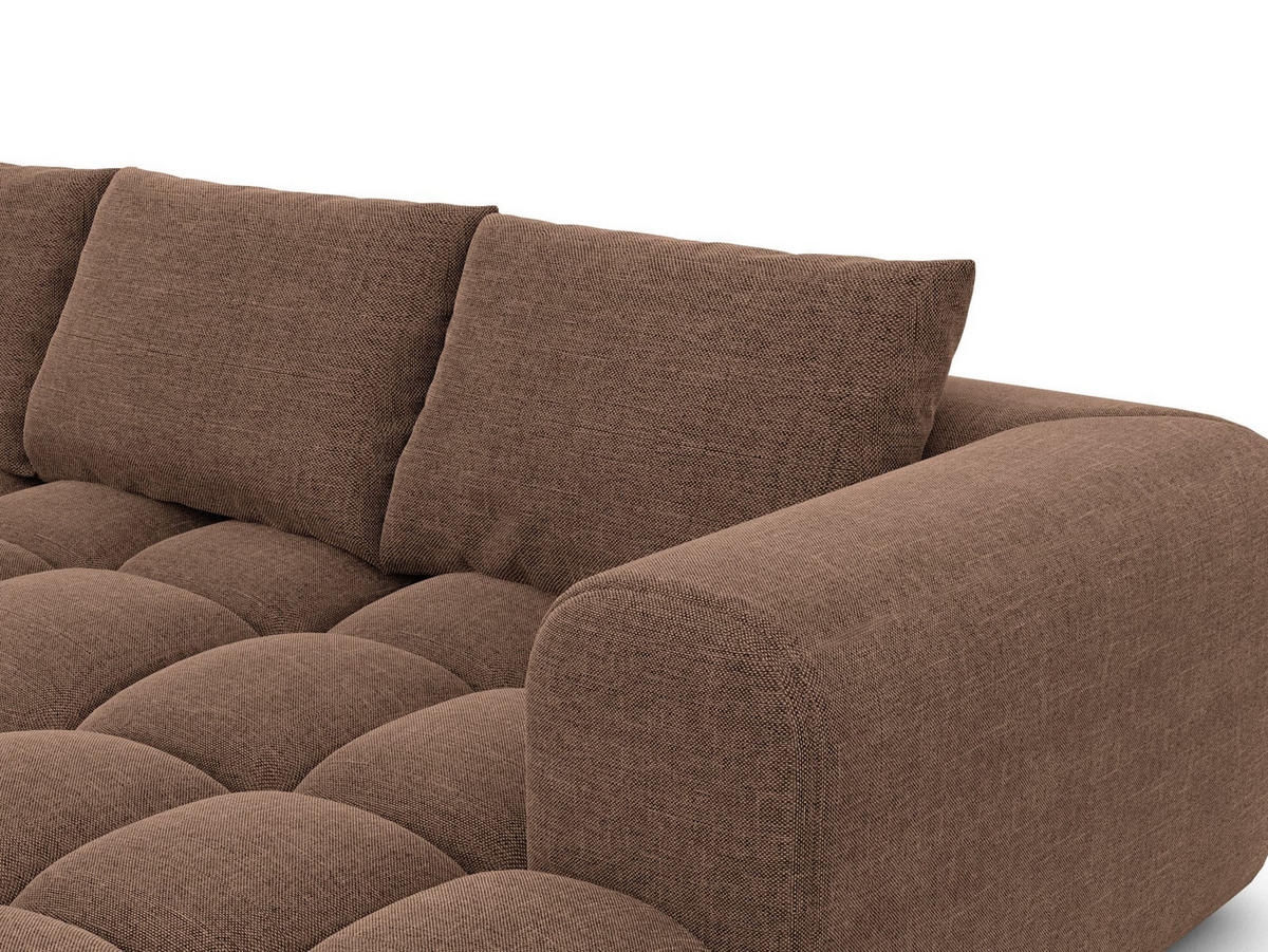 WOHNLANDSCHAFT Casaluna U-Form Braun Strukturstoff - Braun, Kunststoff (338/88/267cm)