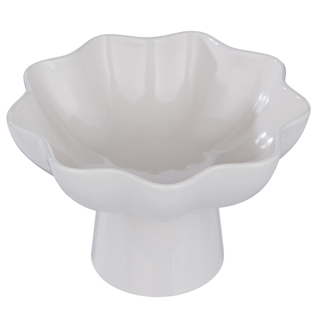 DEKOSCHALE Loise mit Fuß - Creme, Keramik (15cm) - Butlers