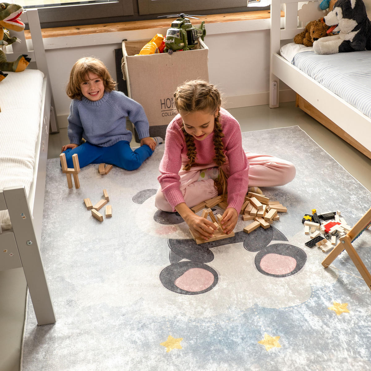 TEPPICH EMMA Grau 80/150 cm - Grau, Kunststoff (80/150cm) - Tapiso