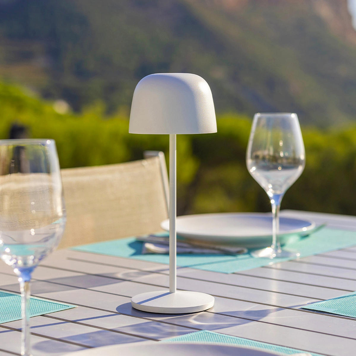 TISCHLAMPE SOPHIA weiß - Weiß, Metall (7.5/7.5/20cm) - Lumisky