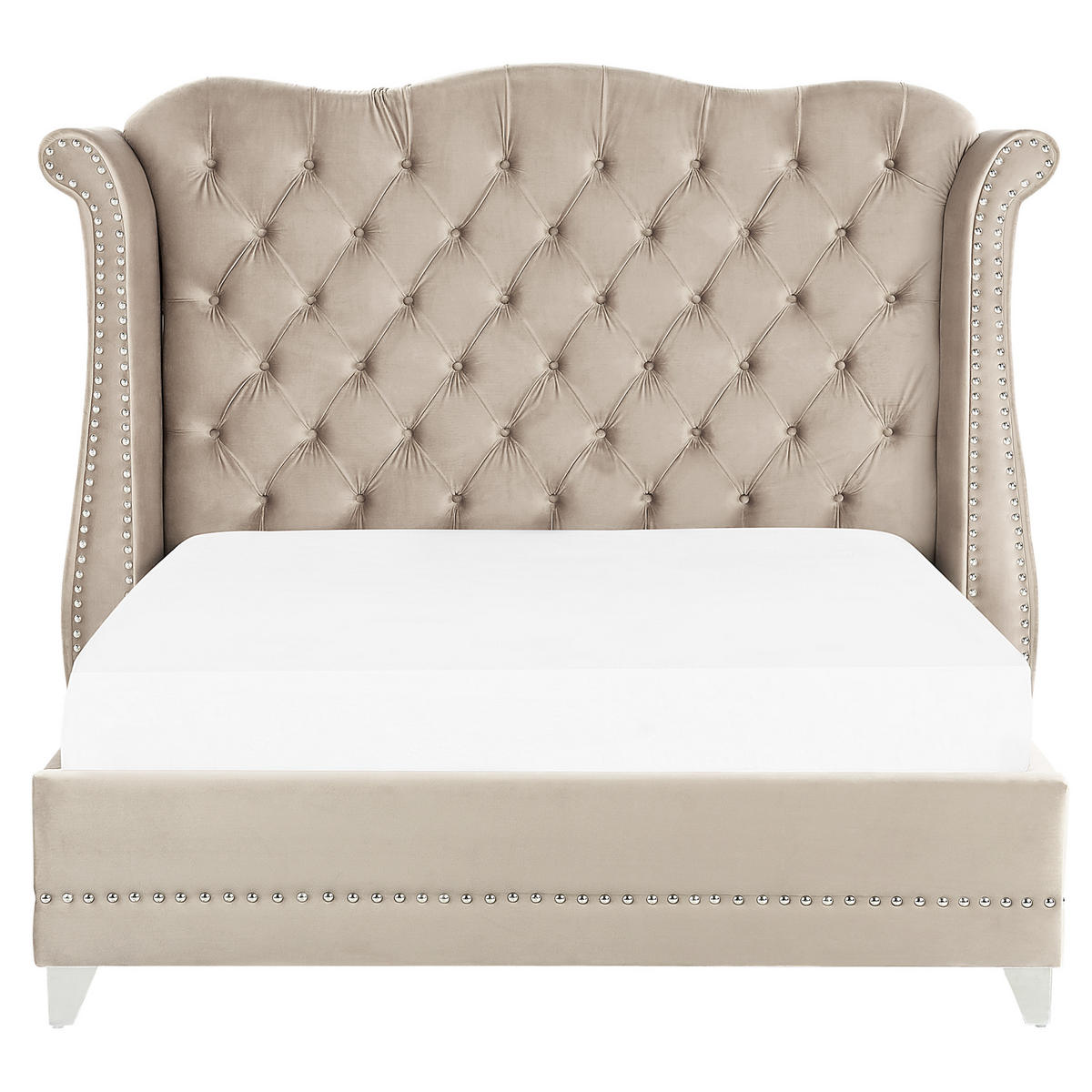 POLSTERBETT 160/200 cm Beige Ayette - Beige, Textil (160/200cm) - Beliani