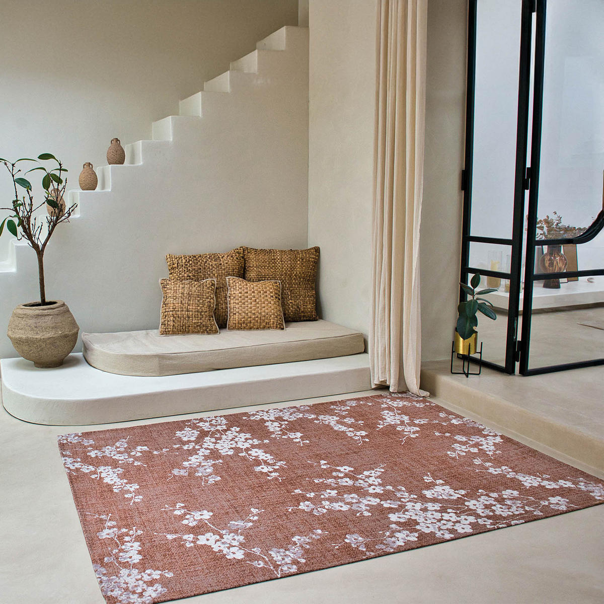 TEPPICH In-/Outdoor Flachgewebe BURGUNDY Rosa 240 x 340 cm - Pink, Textil (240/340cm) - Novatrend