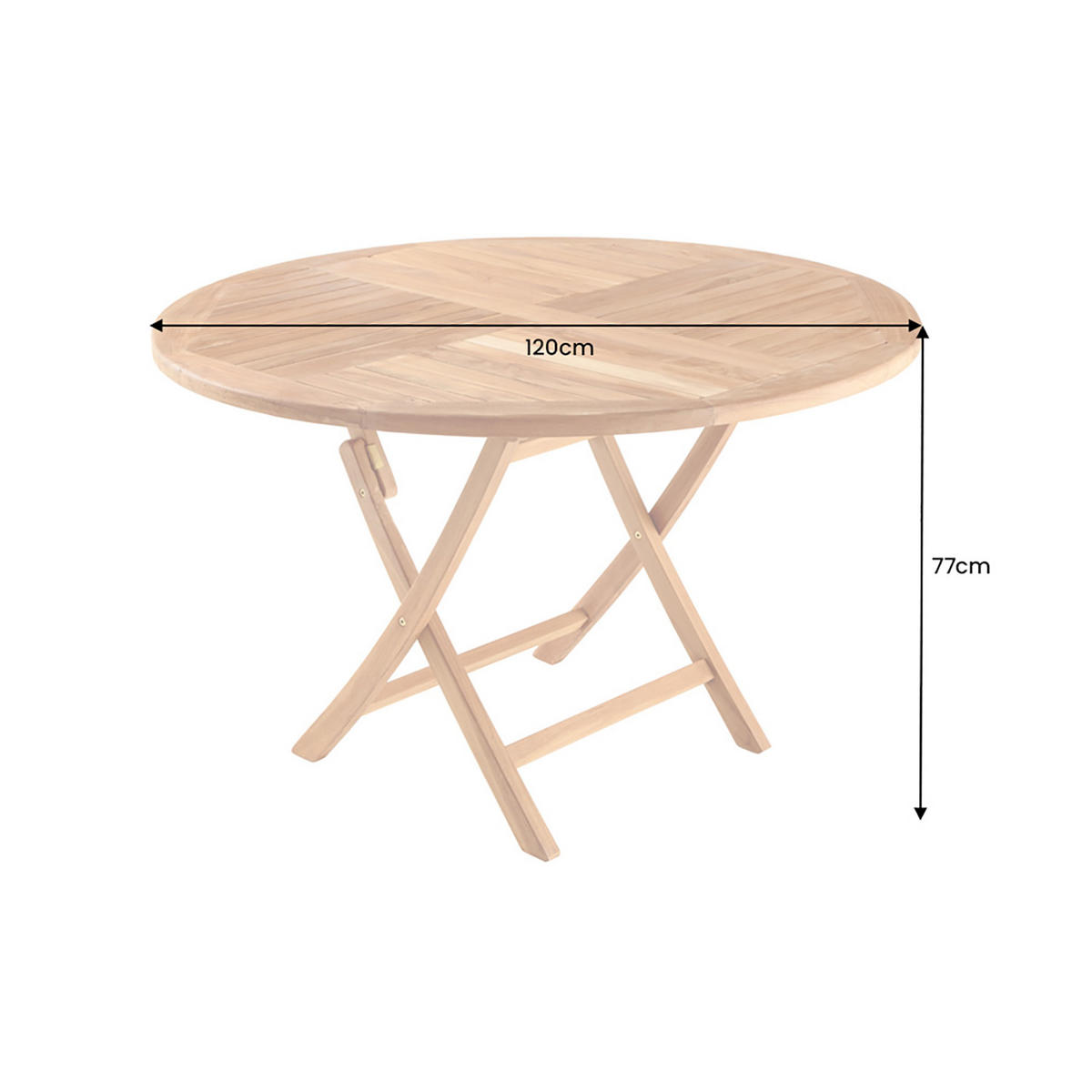 GARTENTISCH EMPIRE TEAK Teakholz Natur 120 cm - Braun, Holz (120/120/77cm) - riess-ambiente