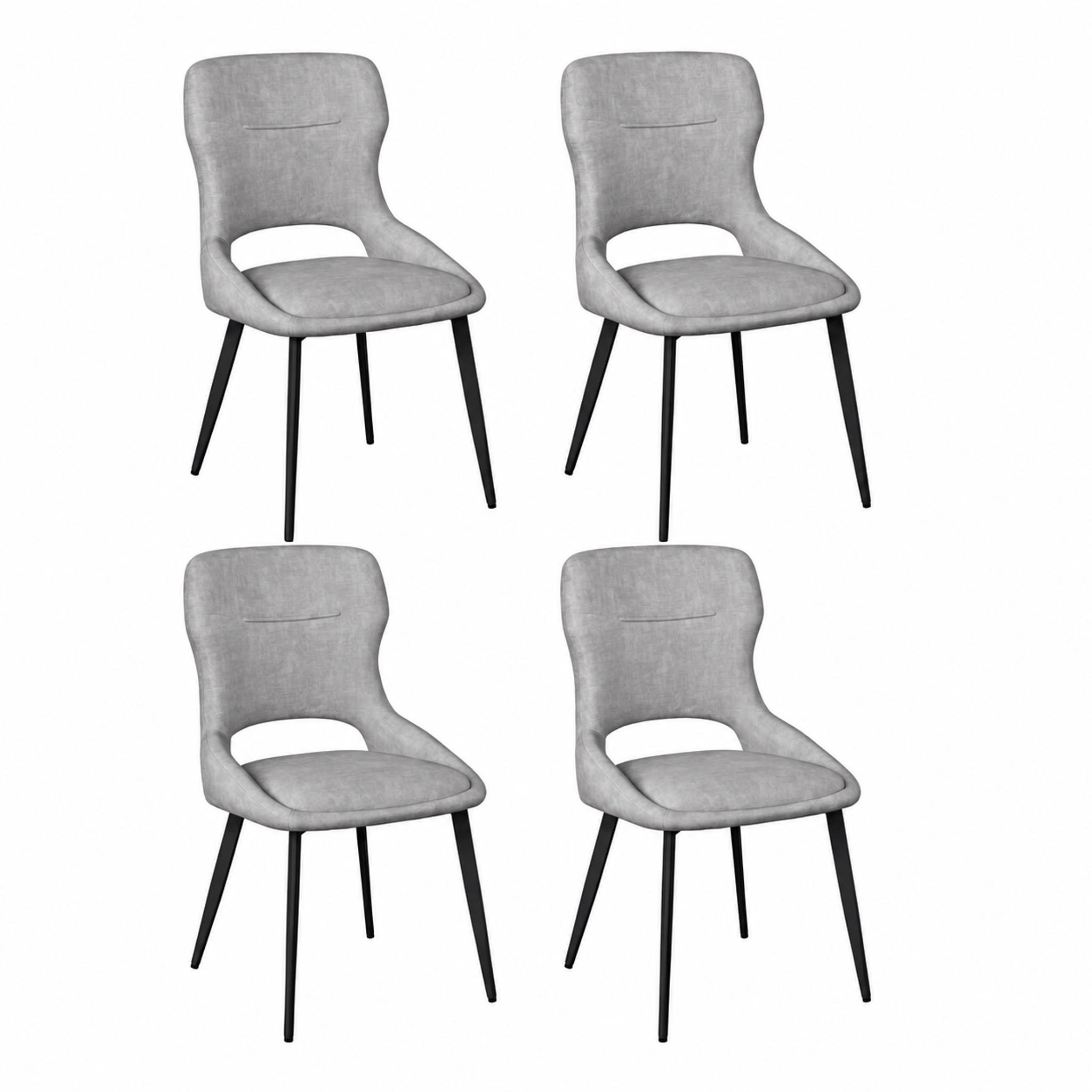 Meubliv Essstuhl Grau 40x86x43 cm