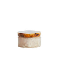DEKO-DOSE Kelimutu Weiß Ø15/9,5 cm - Bernsteinfarben, Kunststoff (15/9.5/15cm) - Light & Living