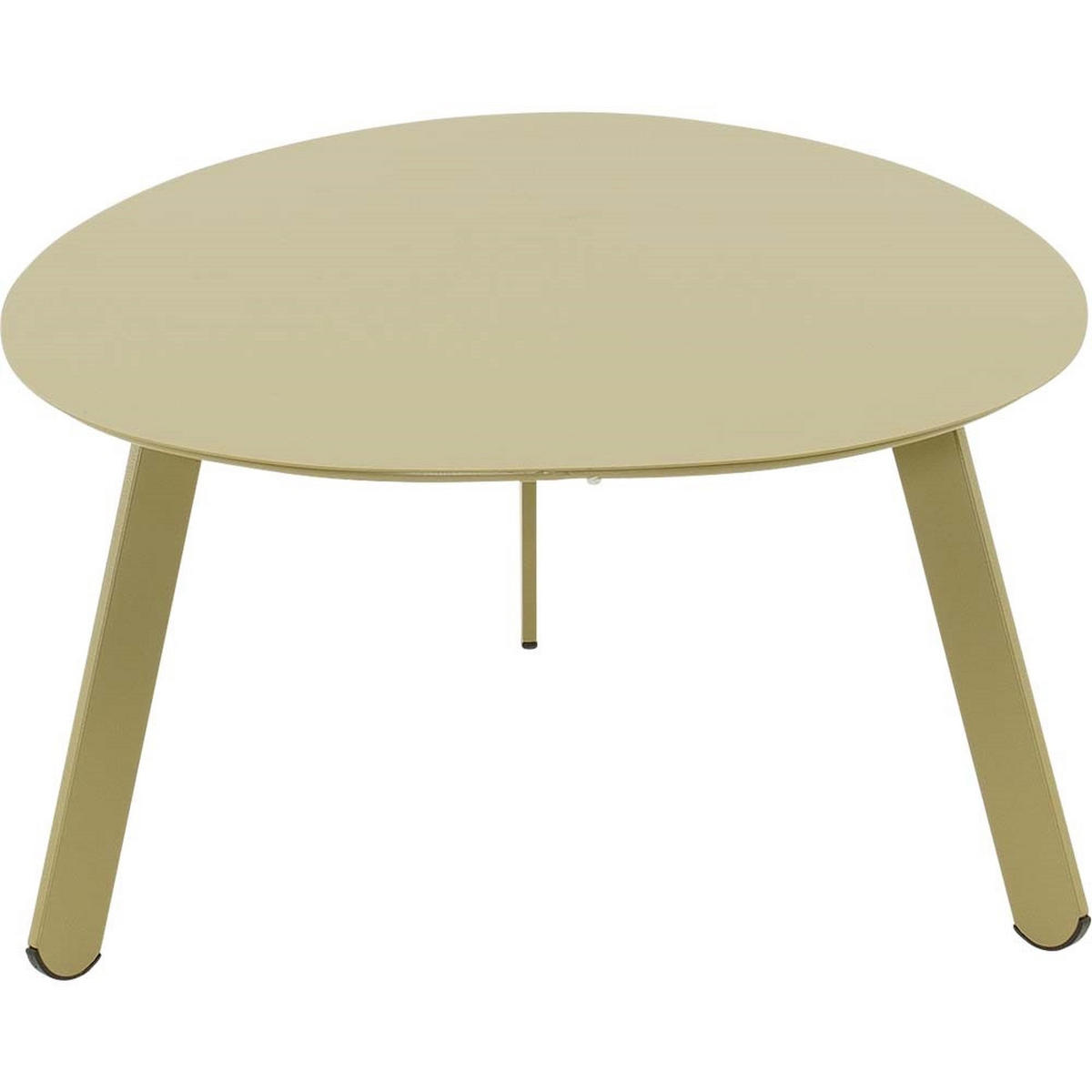 BEISTELLTISCH Tiki - Beige - 74/60/35,5 cm - Beige, Metall (74/60/35cm) - Lesli Living