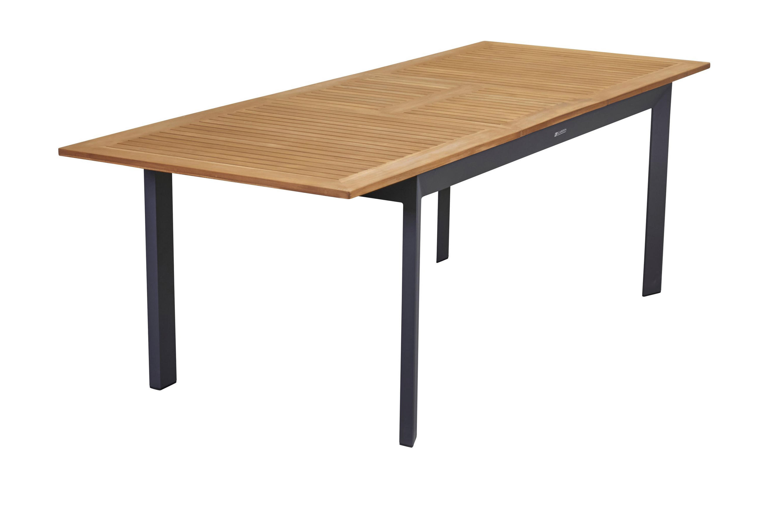 GARTENTISCH New Jersey 180/240x90x75 cm, Teakholz, Anthrazit - Anthrazit, Holz (90/240/75cm) - dasmöbelwerk