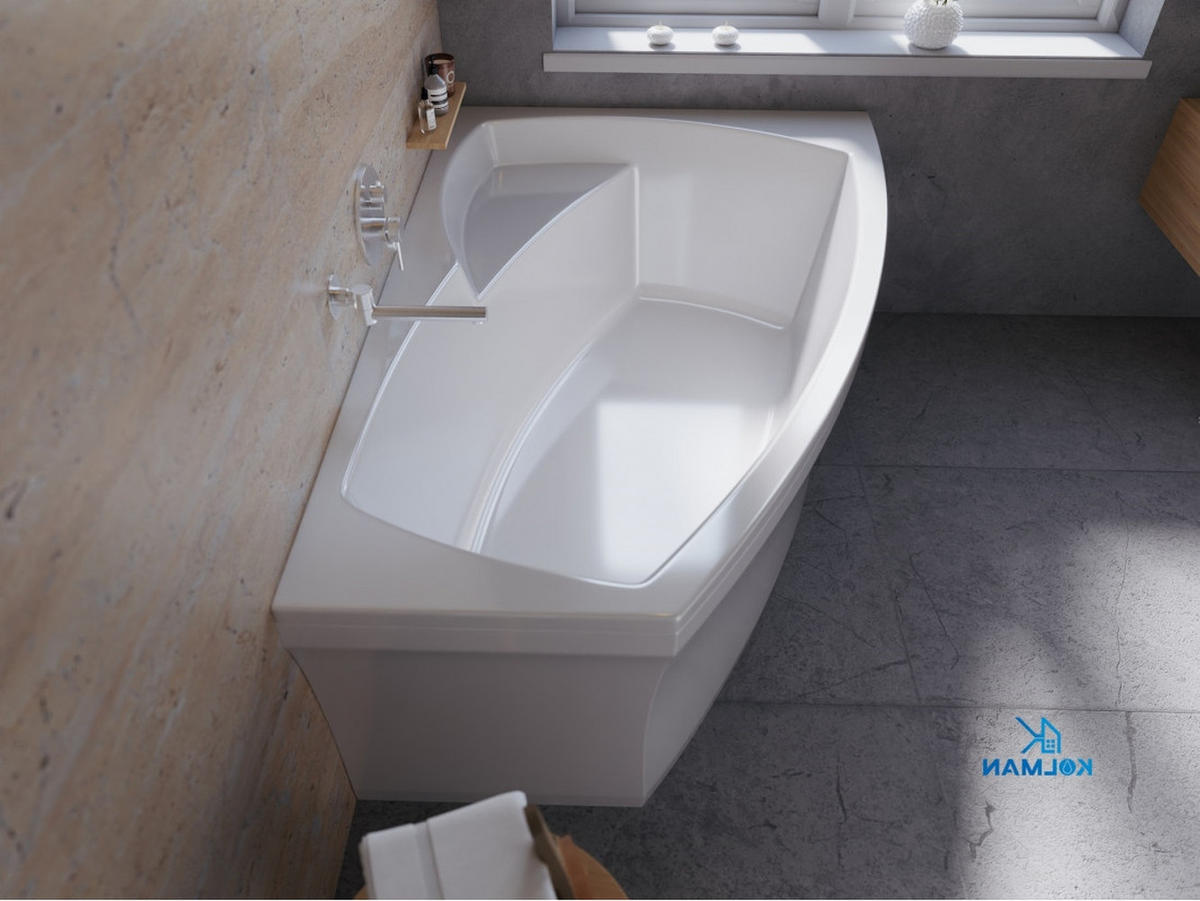 BADEWANNE Eckwanne FRIDA 160/105 Rechts Ablauf & Füße - Weiß, Kunststoff (105/58/160cm) - bad land
