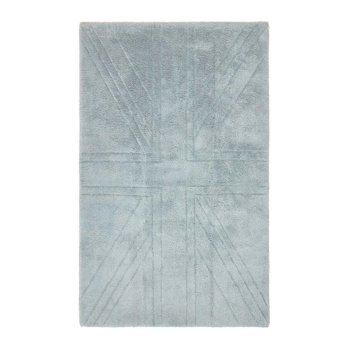 HOCHFLOR-TEPPICH Union Jack 50/80 cm - Grau, Textil (50/80cm) - Homescapes