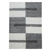 TEPPICH Hochflor Shaggy Karo Design Polypropylen Wohnzimmer Hellgrau Läufer 80x150 - Hellgrau, Textil (80/150cm) - KADIMA DESIGN