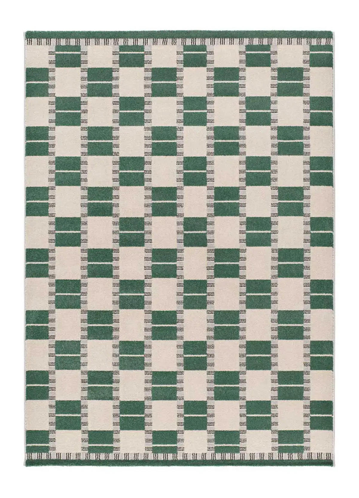 KURZFLORTEPPICH Grün / Beige Astra 133/190 cm - Beige/Grün, Naturmaterialien/Textil (133/190cm) - Atticgo