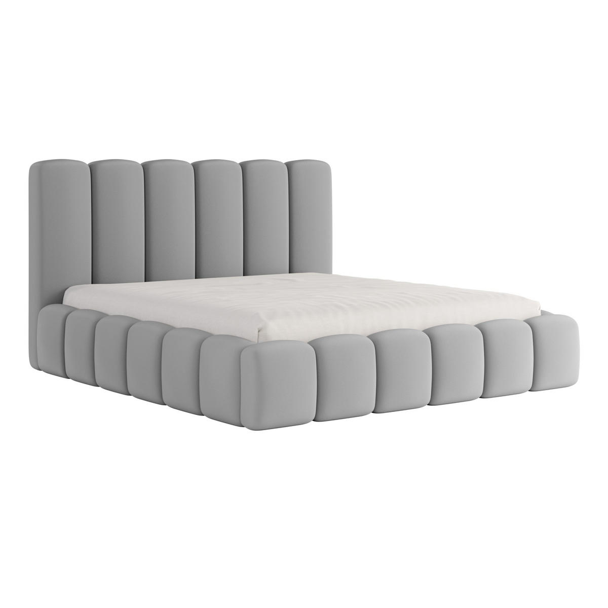 POLSTERBETT Doppelbett Svenstorp Hellgrau 140x200 cm - Hellgrau, Textil (140/200cm) - Meblito