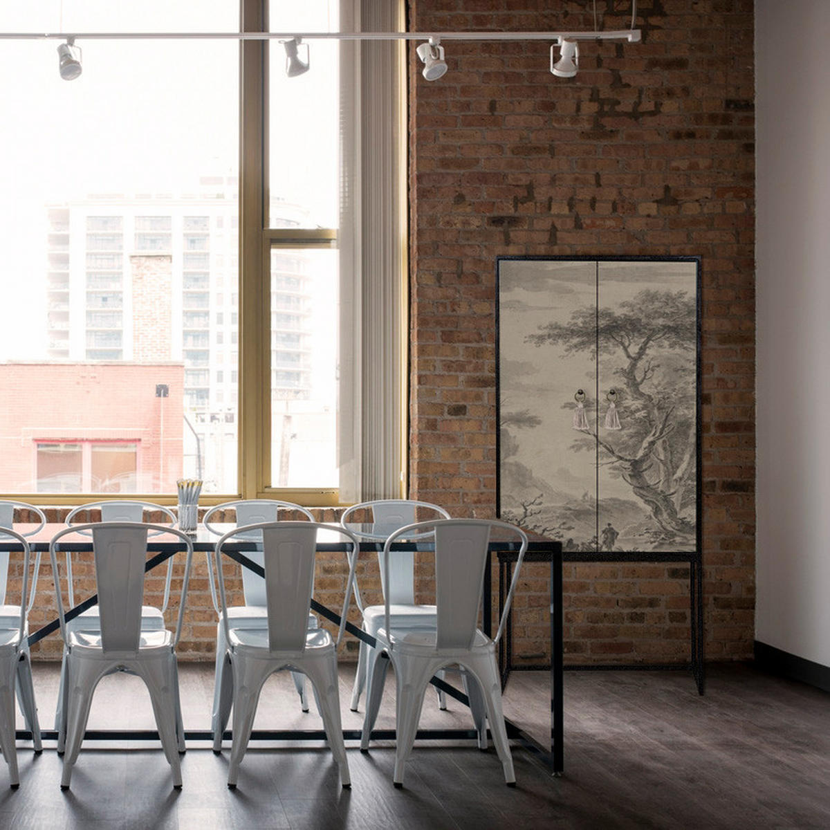 HIGHBOARD aus MDF ALVA WASHER WOMAN - Beige/Schwarz, Holzwerkstoff (75/164.5/45cm) - RNT By Really Nice Things