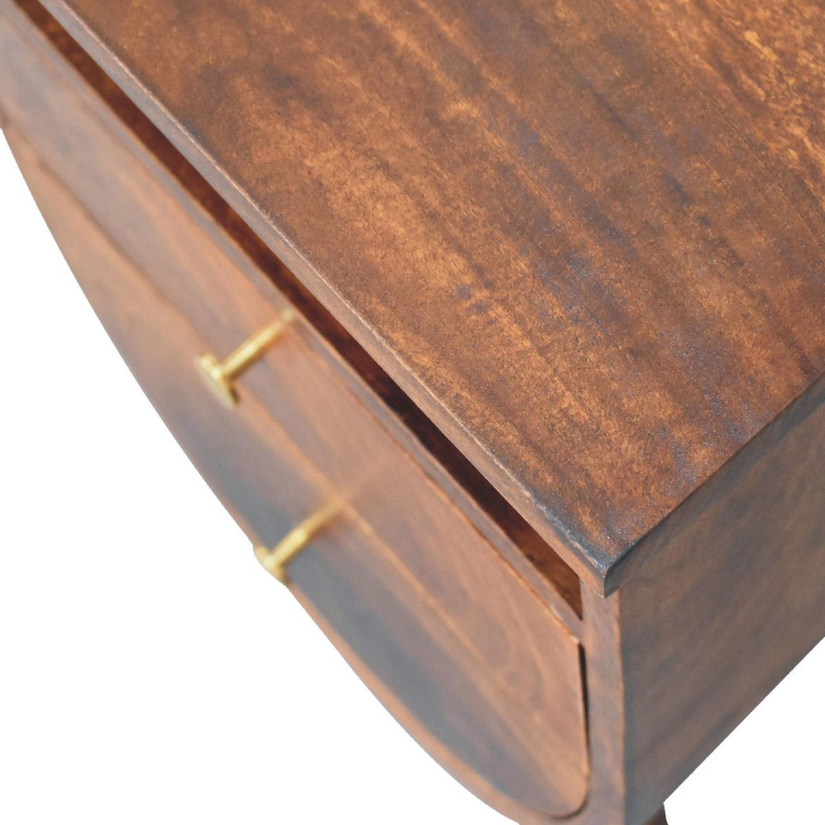 NACHTTISCH Split - Kastanienfarben/Messingfarben, Holz/Metall (40/52/35cm) - Artisan Furniture