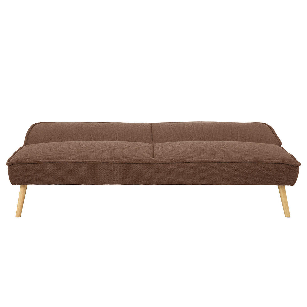 SCHLAFSOFA - Bouclé Stoff - Eichefarben/Braun, Textil/Metall (188/84/87cm) - home24