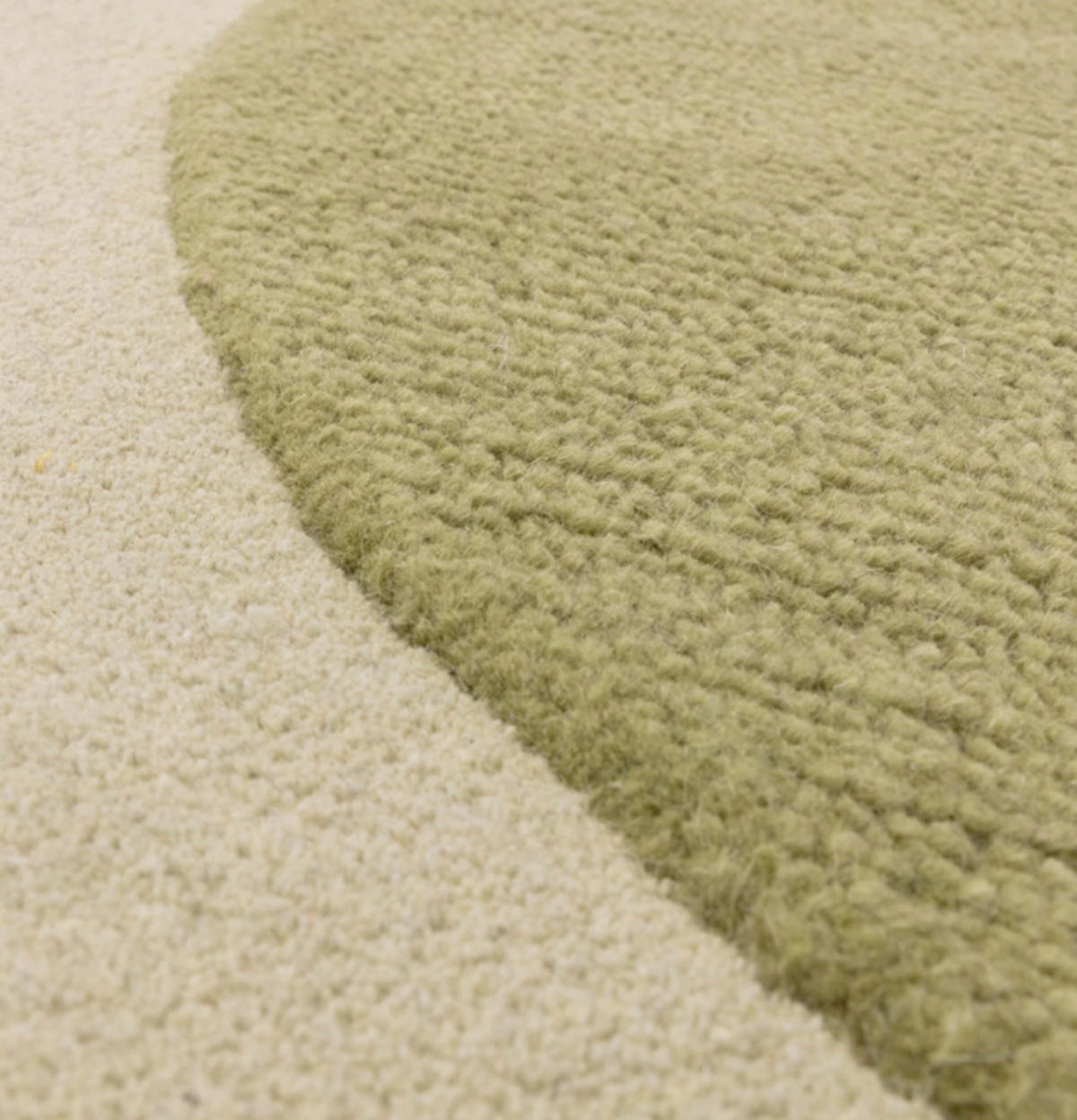 TEPPICH modern handgetuftet Wolle MULL Grün 120 x 170 cm - Grün, Naturmaterialien (120/170cm) - Novatrend