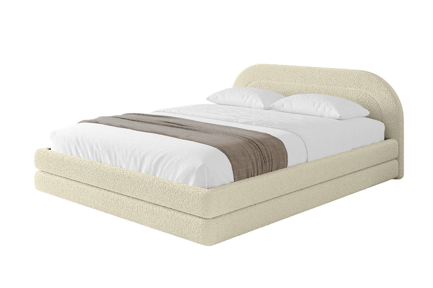 POLSTERBETT mit Bettkasten und Lattenrost, Bett mit Matratze H3/H4 - LERIS-v1 160x200 Beige - Taupe, Holzwerkstoff/Textil (160/200cm) - ALTDECOR