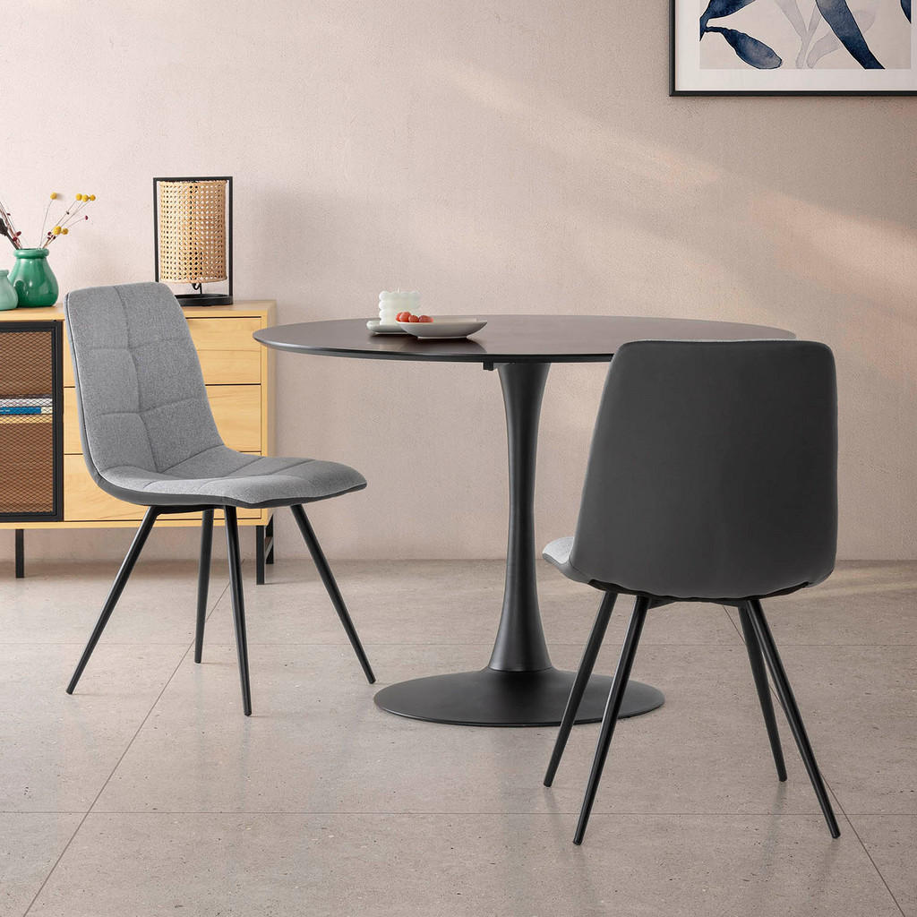 Thumbnail - VS Venta-stock Stuhl-Set, Grau, Textil, 54x85x46 cm, Esszimmer, Stühle, Esszimmerstühle, Vierfußstühle