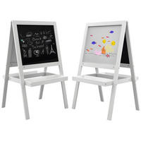 MALTAFEL DE-18182 2-in-1, magnetisch & Kreidetafel Weiß - Weiß, Holzwerkstoff (48/88/54cm) - ComfortXL