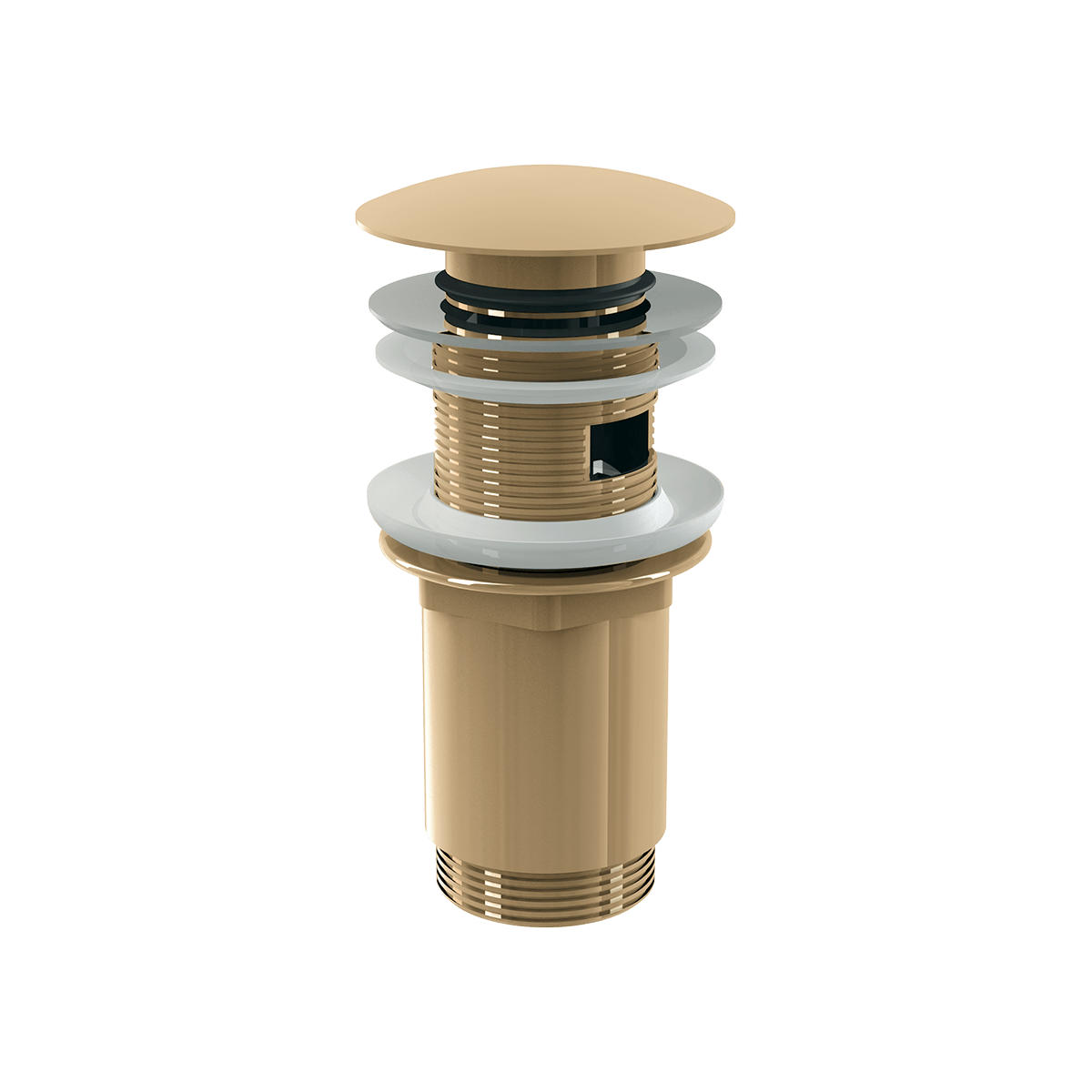 ABLAUFVENTIL Waschbecken CLICK/CLACK 5/4" Ganzmetall Gold-Glanz - Goldfarben, Kunststoff (7.5/7.5/15cm) - Alcadrain