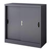 AKTENSCHRANK Rieti - Dunkelgrau, Metall (90/90/40cm) - [en.casa]