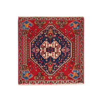 TEPPICH Gashgai Rot 61/61 cm Schurwolle - Rot, Textil (61/61cm) - Looma
