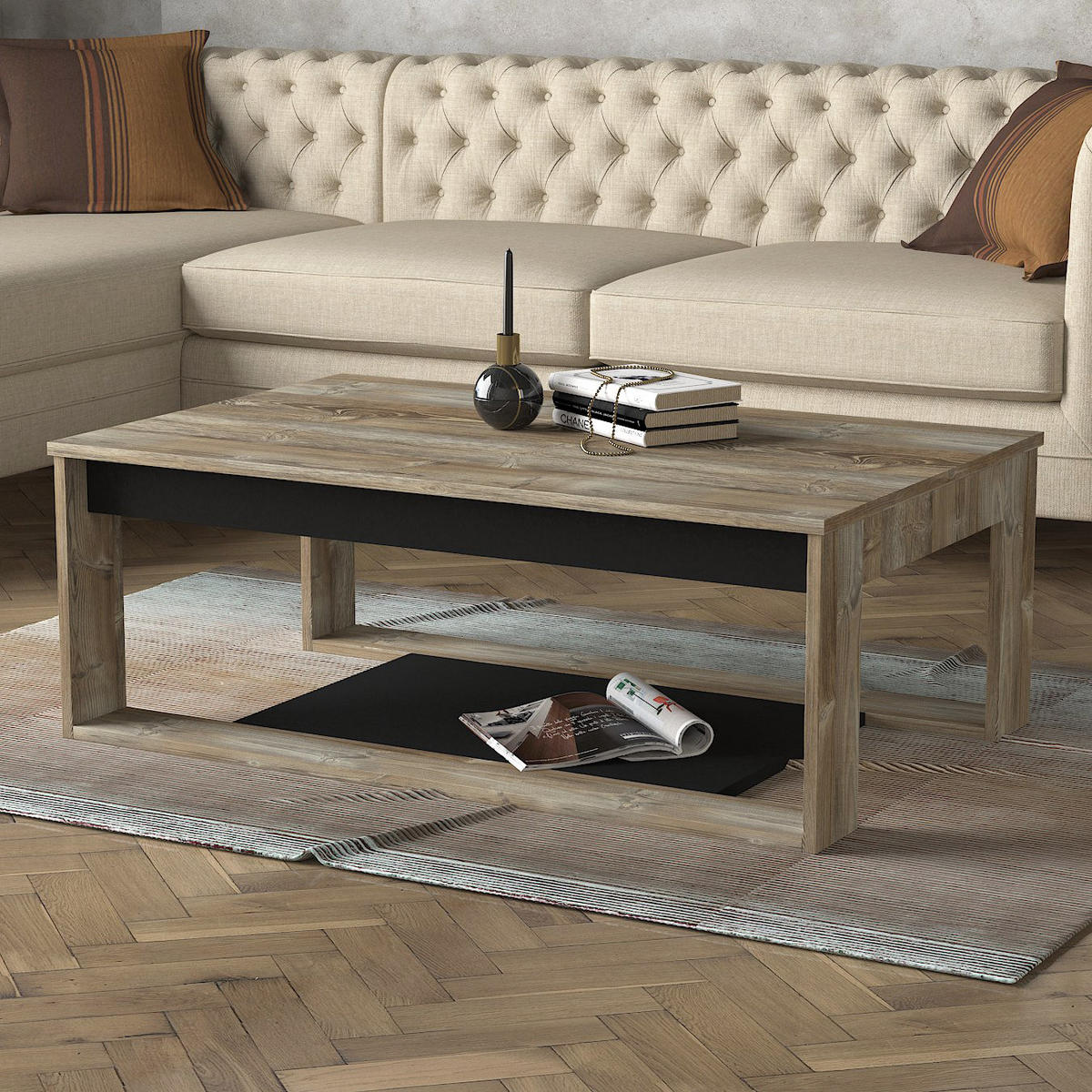 COUCHTISCH Costa Eiche - Eichefarben, Holzwerkstoff (71/111/40cm) - moebel17