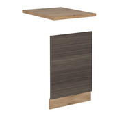 PŘEDNÍ PANEL MYČKY R-Line Ušlechtilá šedá - šedá/medově dubová, kompozitní dřevo (45/57.2/1.6cm) - Vicco