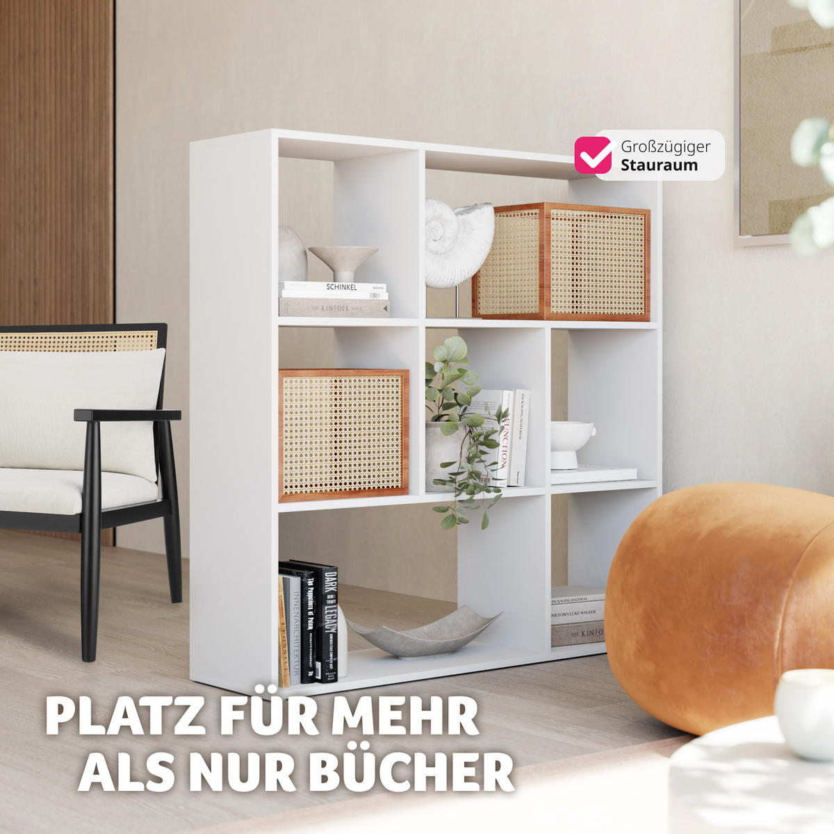 BÜCHERREGAL Tartu,104 x 29 x 107 cm,weiß - Weiß, Holzwerkstoff (104/107/29cm) - tectake