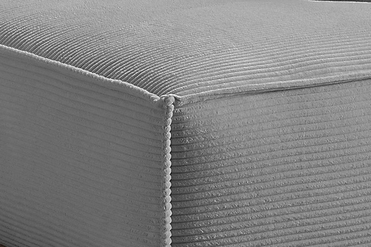 ECKSOFA SAMU Grau Cord - Schwarz/Grau, Textil (254/224cm) - KAWOLA