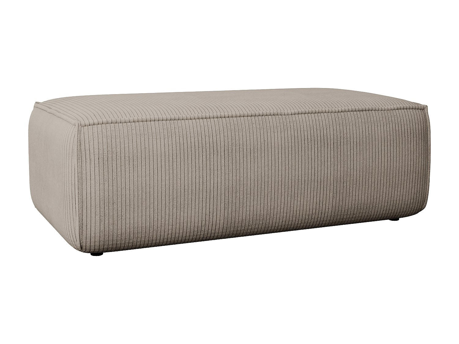 SITZHOCKER - 1 Person - samt - taupe Amelia - Taupe, Kunststoff/Textil (102/42/69cm) - Vente-Unique