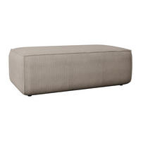 SITZHOCKER - 1 Person - samt - taupe Amelia - Taupe, Kunststoff/Textil (102/42/69cm) - Vente-Unique