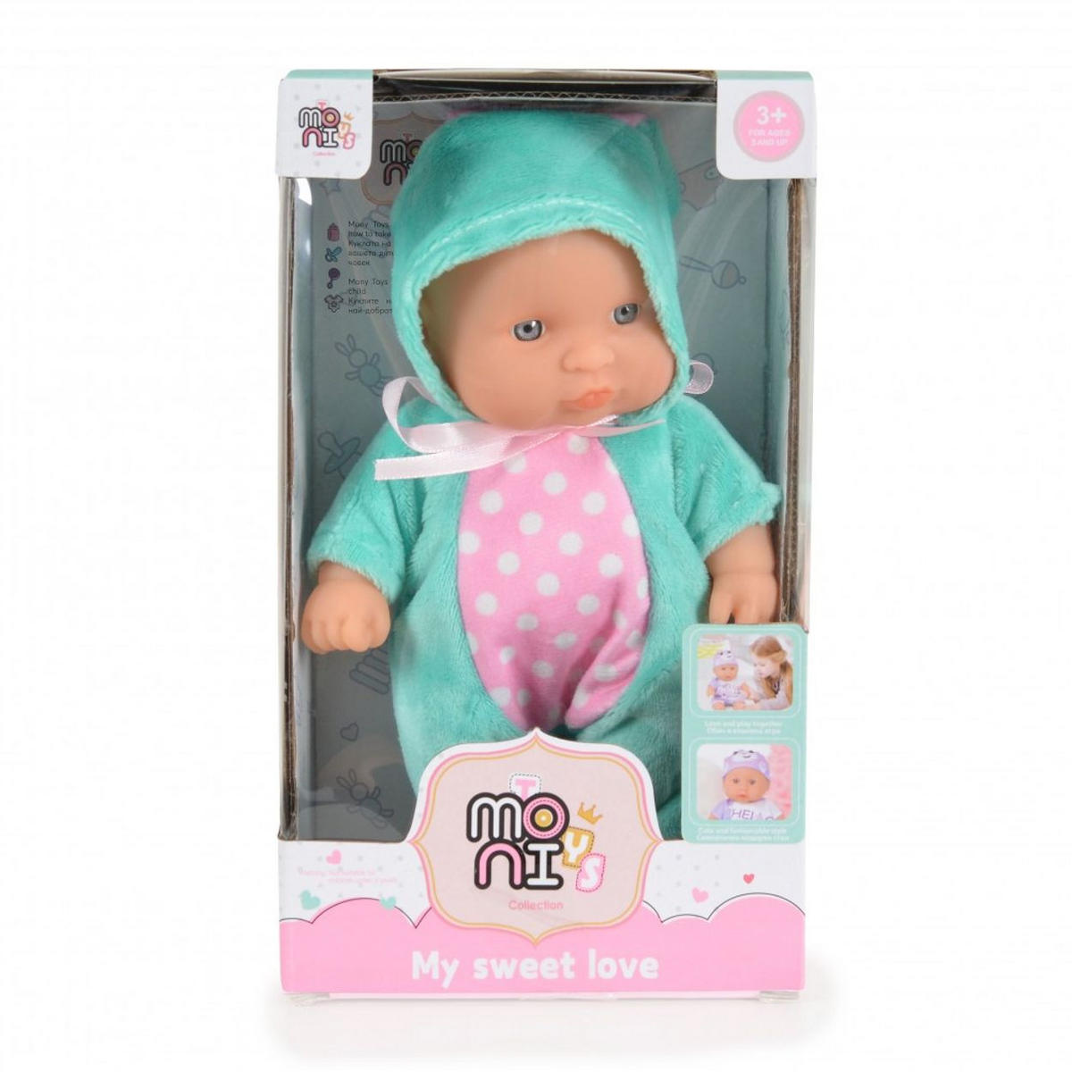 KINDERPUPPE Hase grün 20 cm, Hasenkostüm, bewegliche Arme, Spielpuppe, ab 3 Jahren - Grün, Kunststoff (12/6/20cm) - Moni