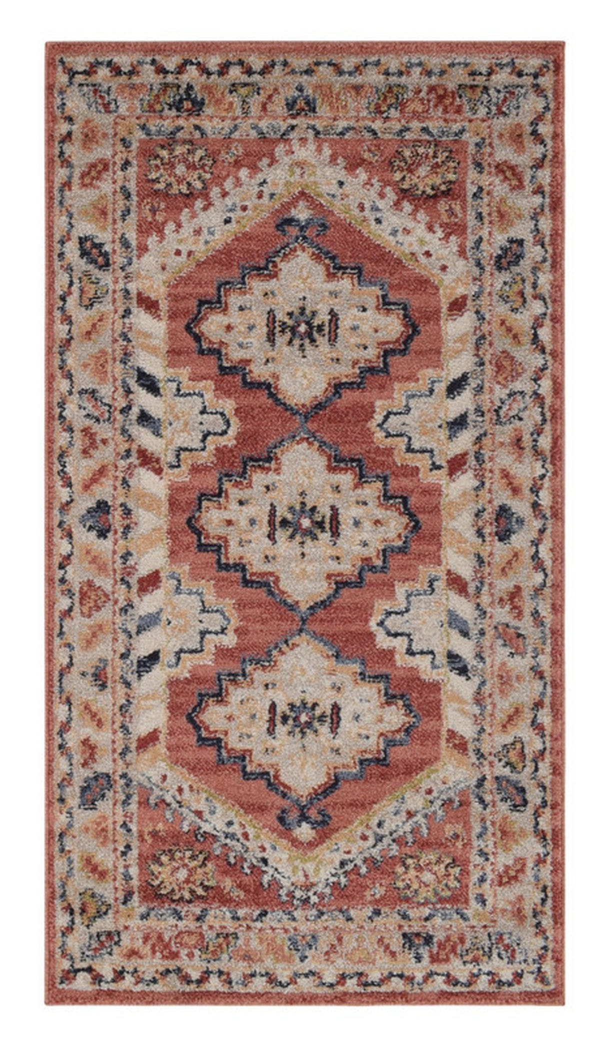 HEATSET-TEPPICH Florence Rot/Creme 80x150 cm - Multicolor, Textil (80/150cm) - Vercai Rugs
