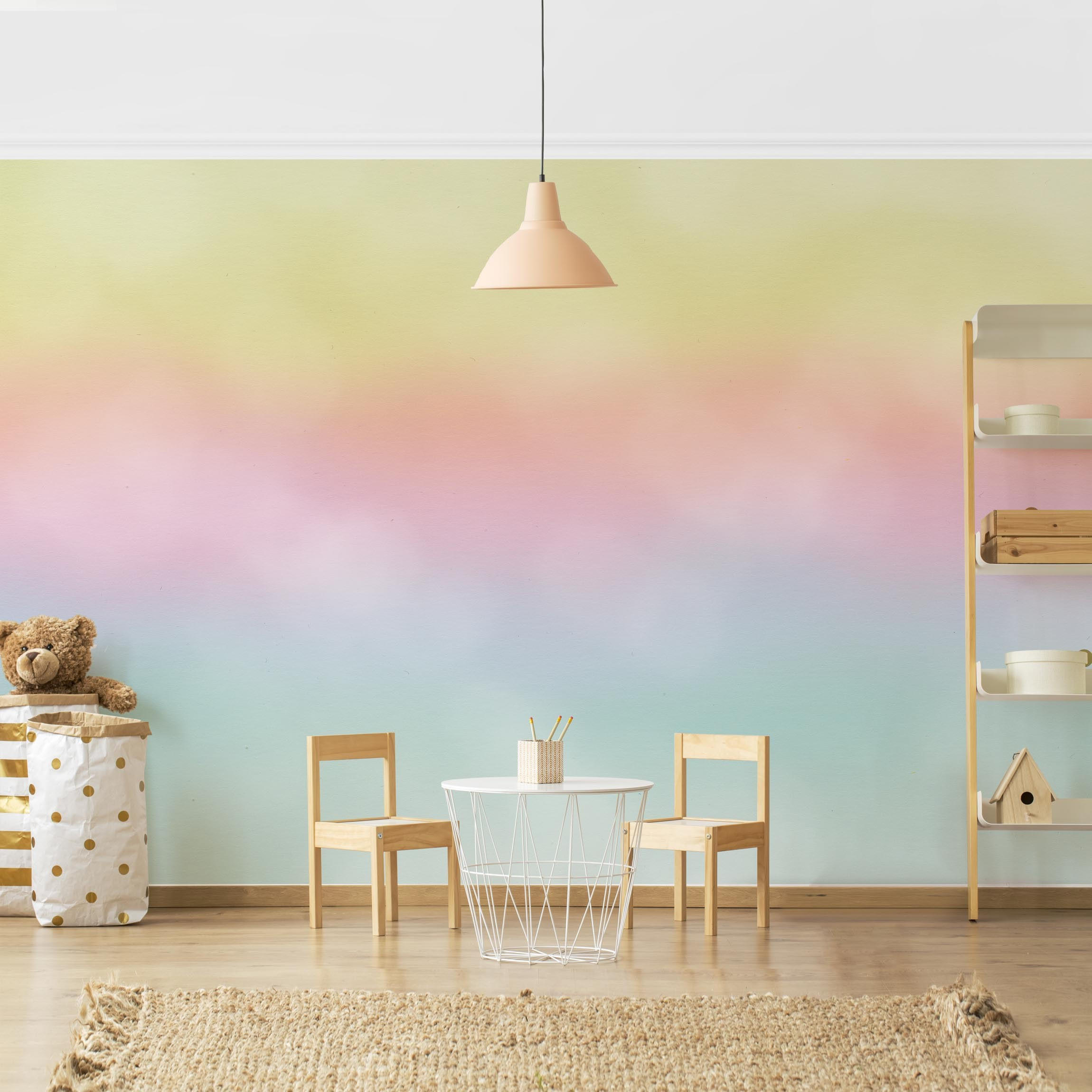 FOTOTAPETE Regenbogen Wasserfarben 336/225 cm - Multicolor, Papier (336/225cm) - Bilderwelten