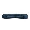 WENDBARES-ECKSOFA Kaelle aus Chenille-Stoff königsblau 7 Sitzplätze - Blau, Textil (286/286cm) - Micadoni