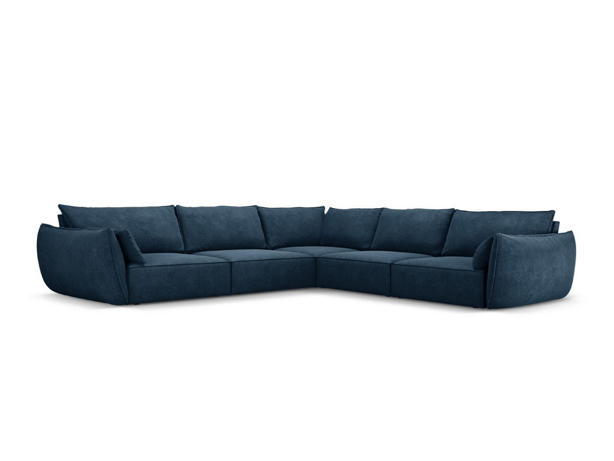 WENDBARES-ECKSOFA Kaelle aus Chenille-Stoff königsblau 7 Sitzplätze - Blau, Textil (286/286cm) - Micadoni