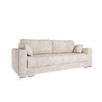 SCHLAFSOFA Calma mit Bettkasten 3-Sitzer modernen Stil, Beige - Beige, Holz (229/87/97cm) - Panda Möbel