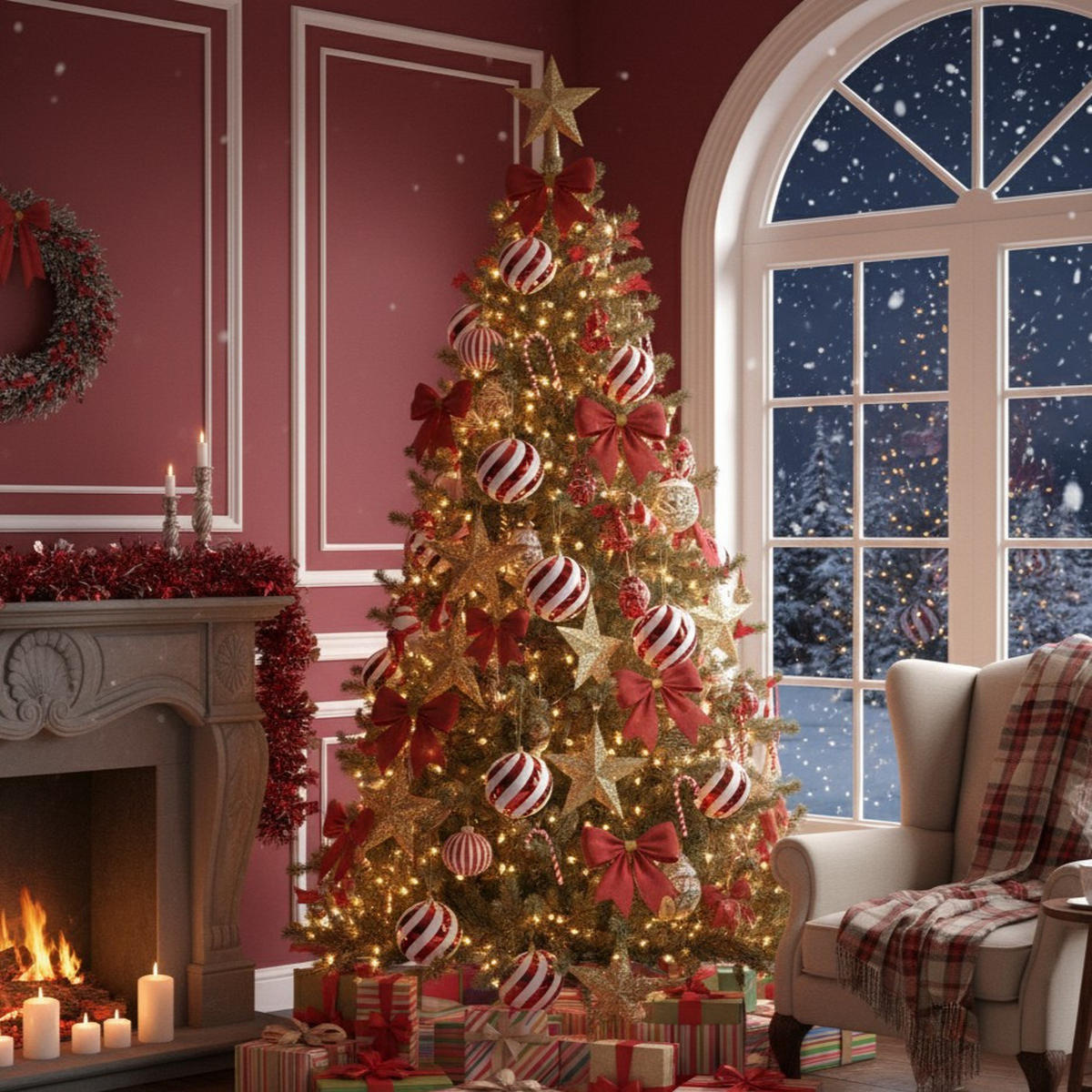 WEIHNACHTSKUGELN unzerbrechlich Ø 8 cm 5er-Set - Rot, Kunststoff (8.1/39.5/8.1cm) - Home Styling Collection