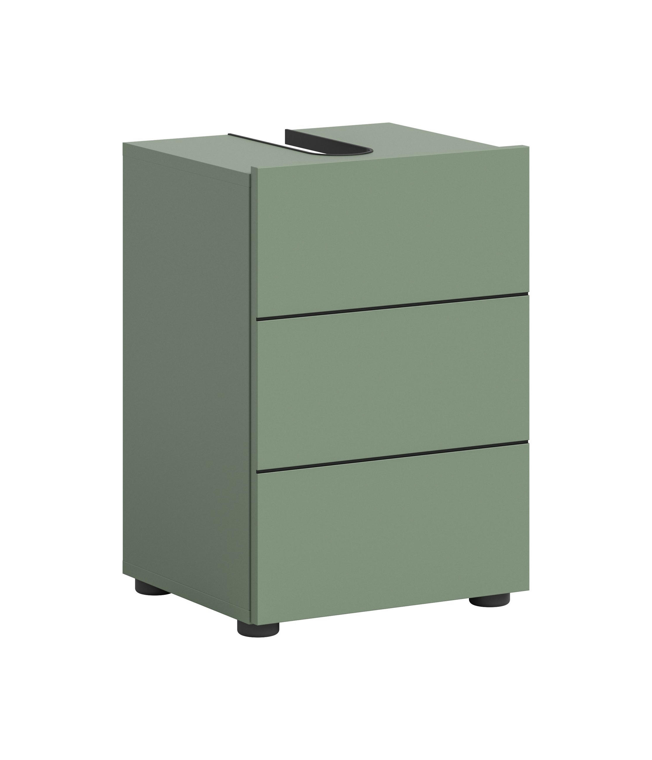 WASCHBECKENUNTERSCHRANK VIRA (B/H/T: ca. 38/56/34 cm) in Smoke Green/Smoke Green - Grün, Holz (38/56/34cm)