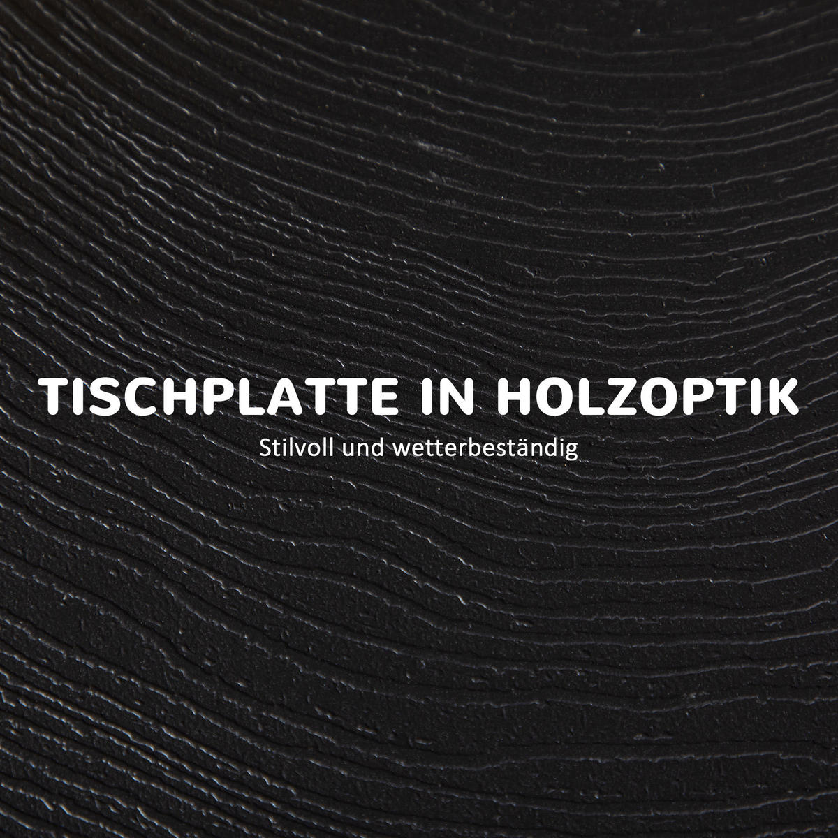 GARTENTISCH, Dunkelgrau, Stahl, HDPE - Dunkelgrau, Kunststoff/Metall (60/60/73cm) - Outsunny