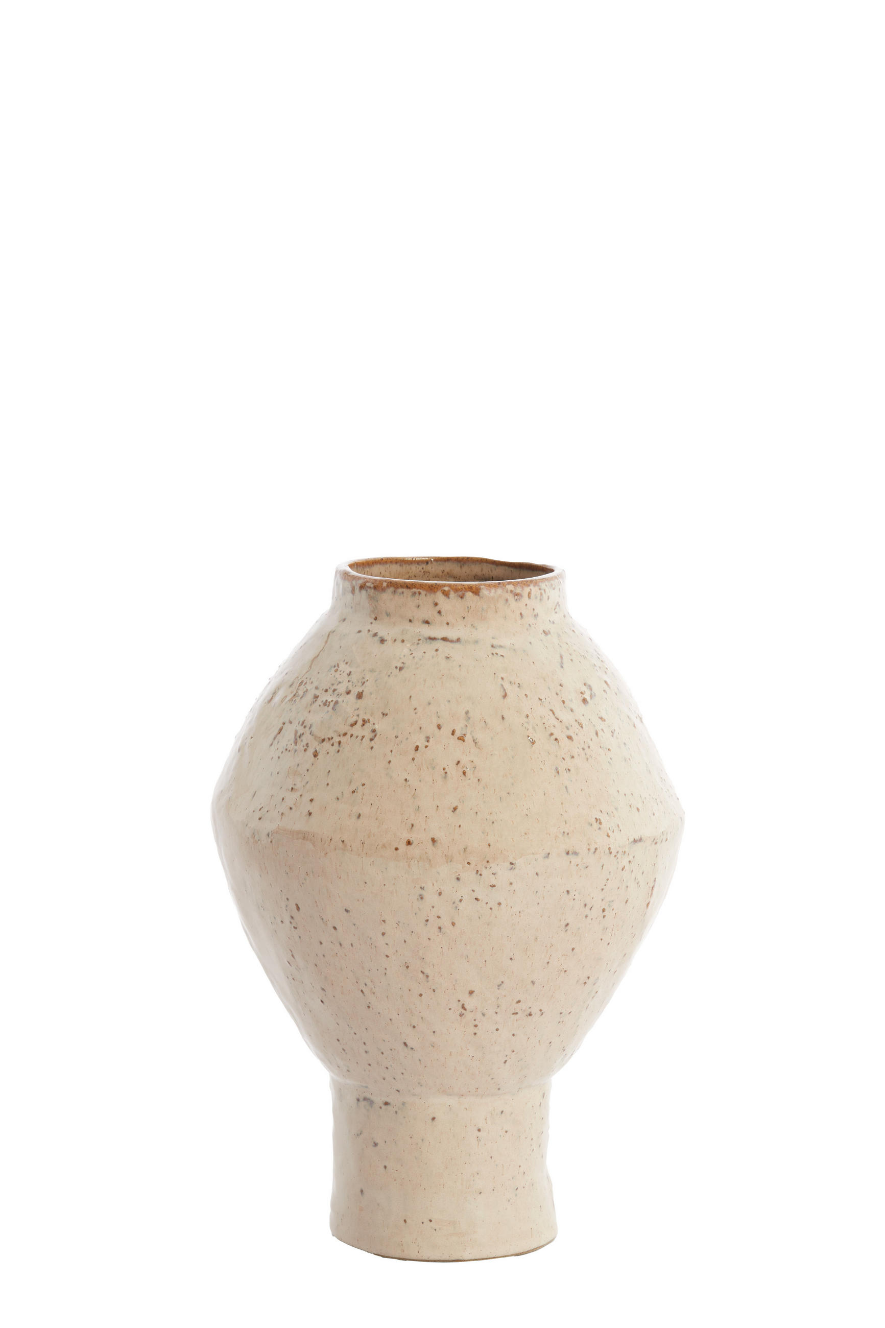 VAZE Vasora Grau 22.5/22.5/33 cm - Grau, Keramik (33cm) - Light & Living