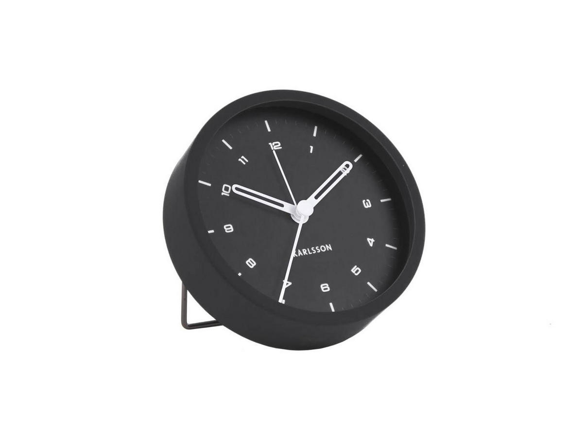 WECKER Schwarz 9/9 cm - Schwarz, Metall (9/9/3cm) - KUNSTLOFT