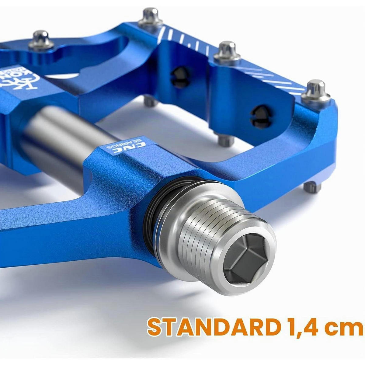 FAHRRADPEDALE Plattformpedale mit Reflektoren Blau - Blau, Metall (9.9/1.5/11.8cm)