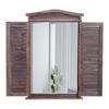 WANDSPIEGEL MIT FENSTERLÄDEN Dunkelbraun - Dunkelbraun, Holz (46/71/5cm) - MCW