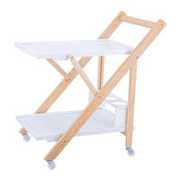 SERVIERWAGEN - Hellbraun, Holz (39.5/70/44cm) - Relaxdays