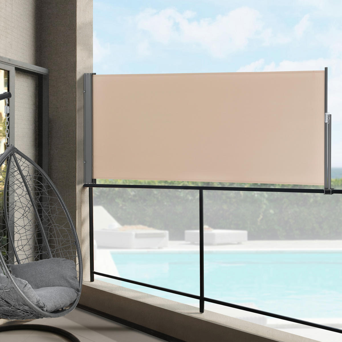 SEITENMARKISE Mulhacén - Sandfarben, Textil (300/100cm) - pro.tec